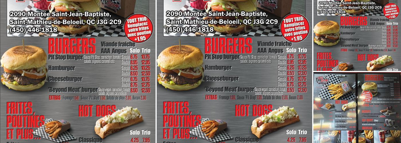 Le Pit Stop Menu