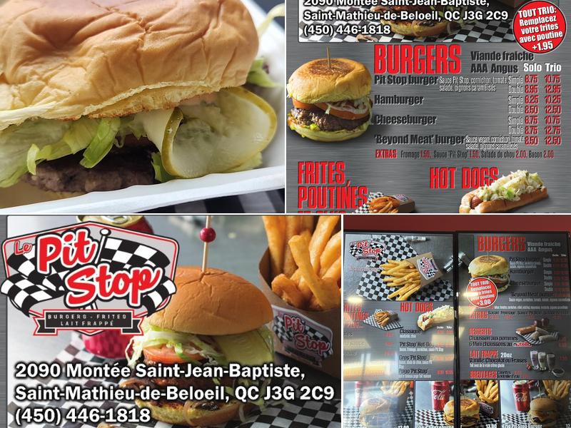 Le Pit Stop Menu