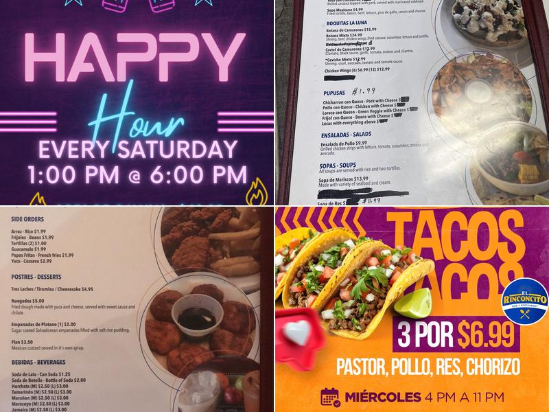 El Rinconcito Bar Y Restaurante Menu