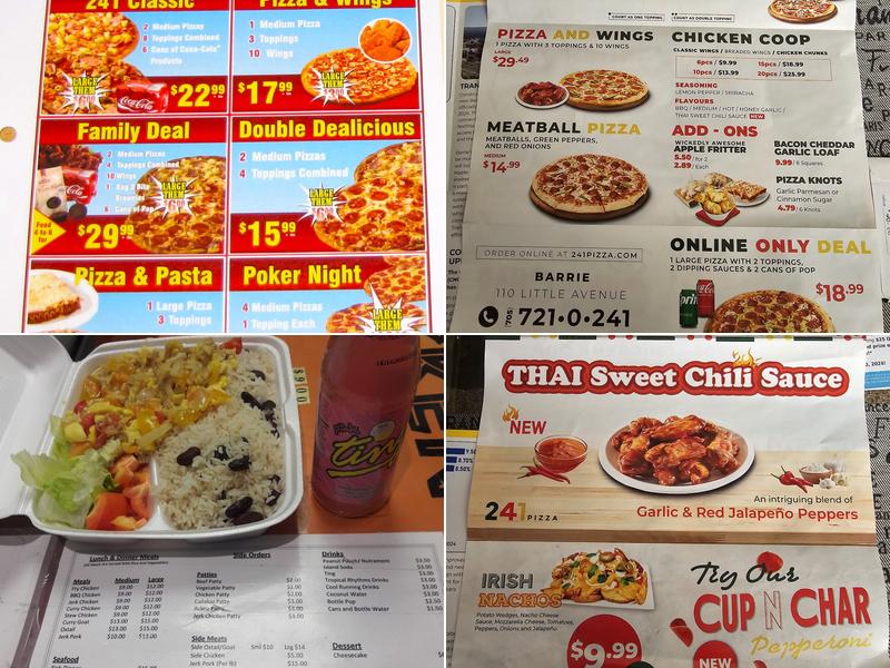 241 Pizza Menu
