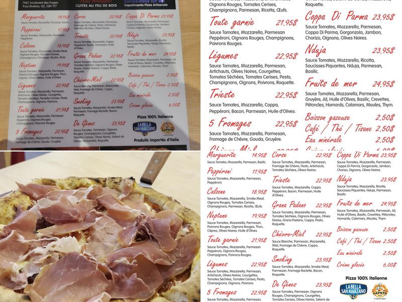 Capodimonte Pizza Artisanale Menu