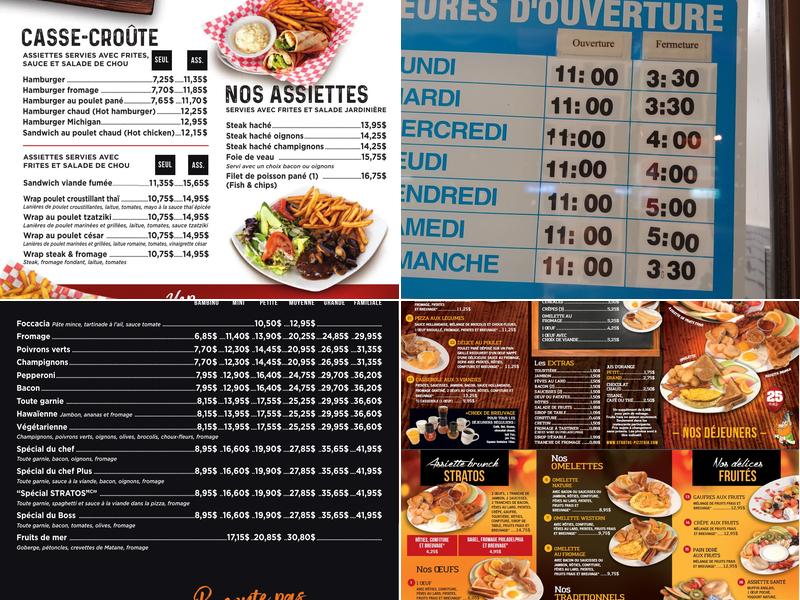 Stratos Pizzeria Menu