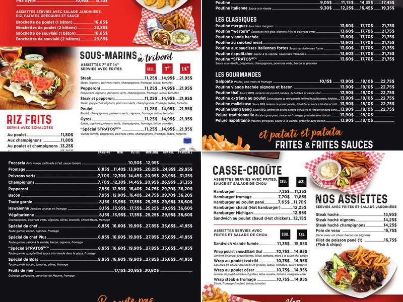 Stratos Pizzeria Menu