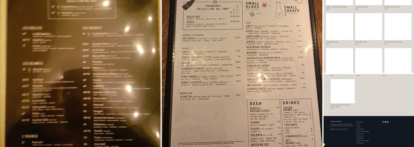 No.900 Menu