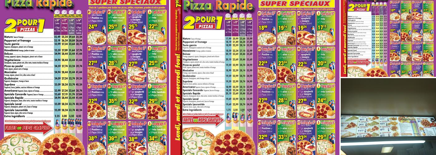 Pizza Rapide Menu