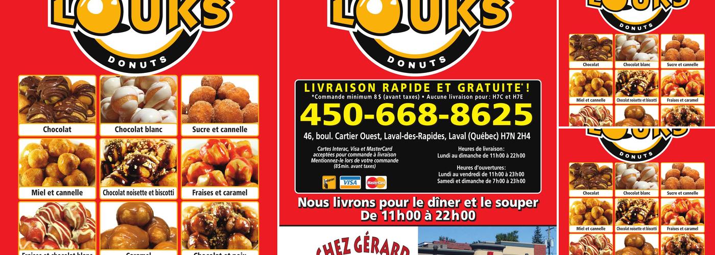 Louks Beignets Menu
