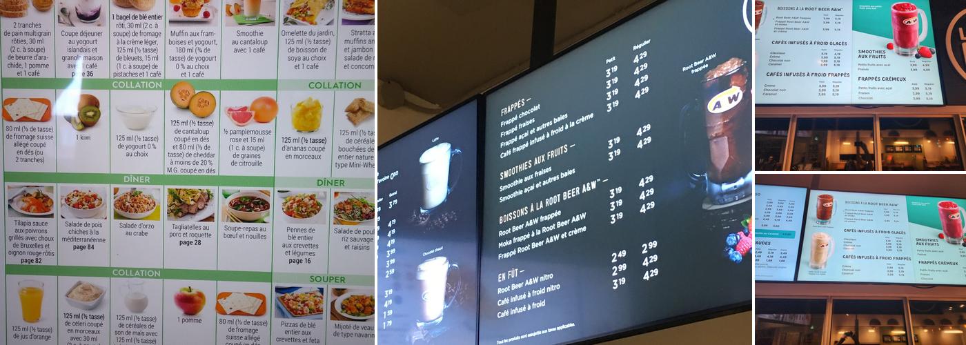 A&W Canada Menu
