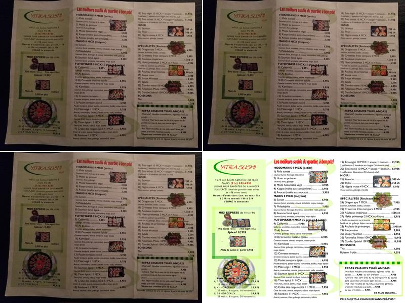 Sushi Plus Yitika Menu