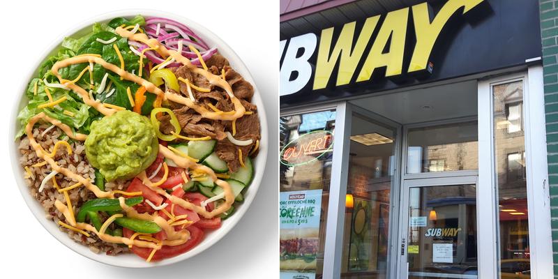 Subway Menu