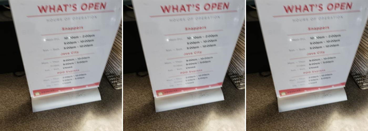 Snapper's Menu