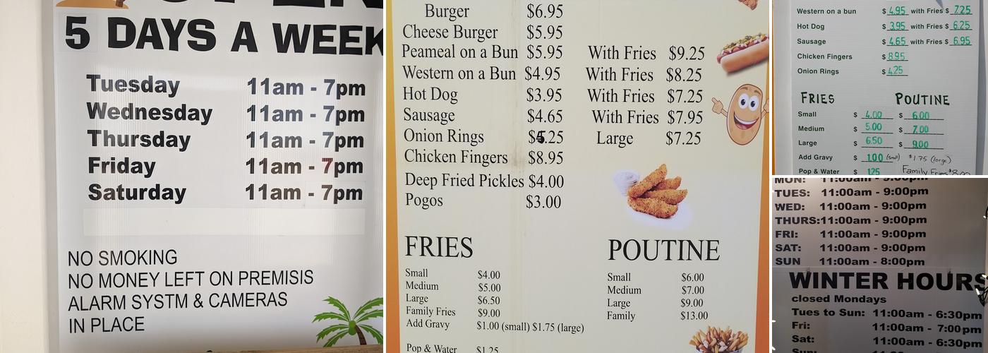 Tiki Chips Menu