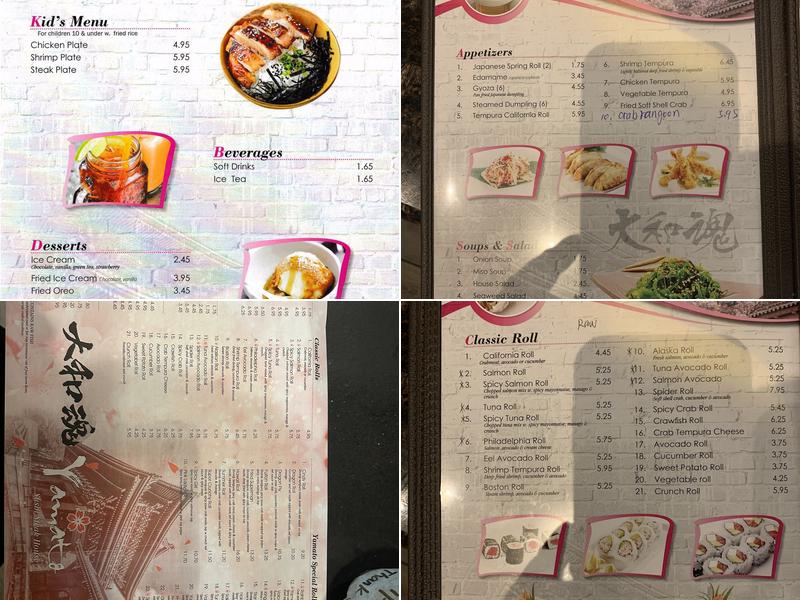 Yamato Hibachi & Sushi Menu