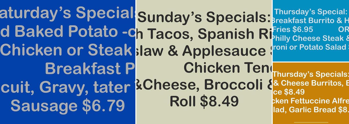 Country Roads Restaurant & Grill Menu