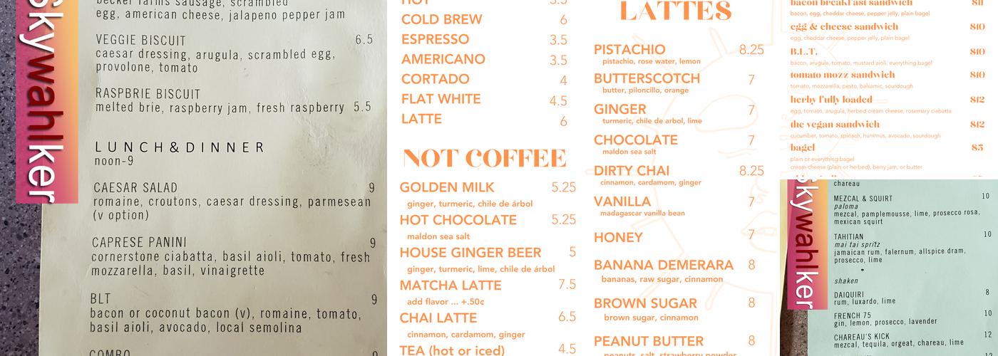 Provider Café Menu
