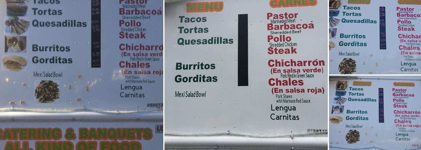 El Tacotorro Menu