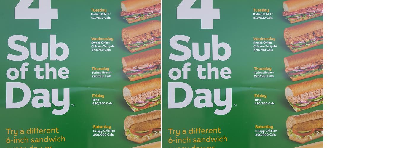 Subway Menu