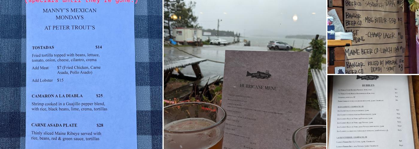 Peter Trout's Tavern and Inn Menu