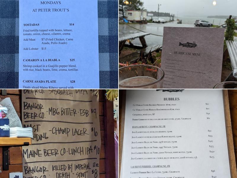 Peter Trout's Tavern and Inn Menu