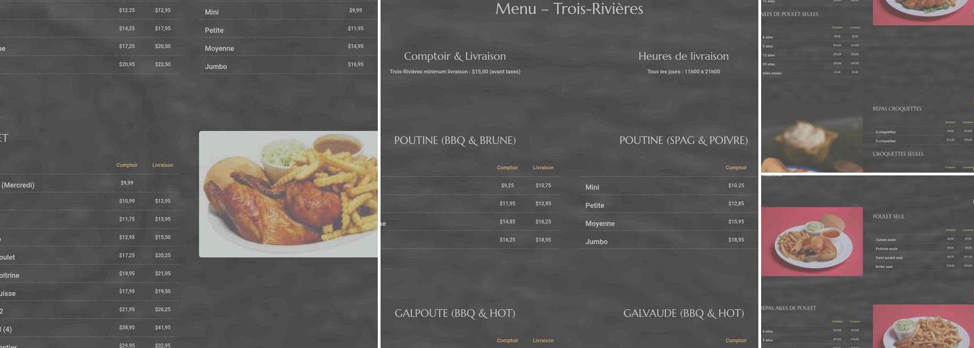 Rotisserie Ste-Cecile Des Chenaux Menu