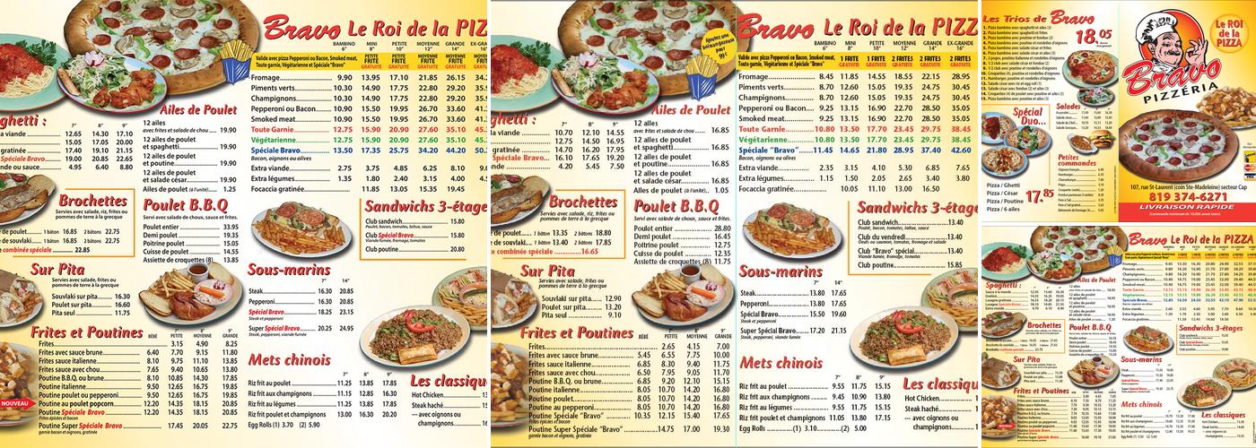 Bravo Pizzeria Menu