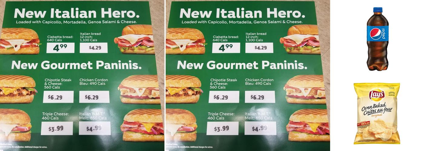 Subway Menu