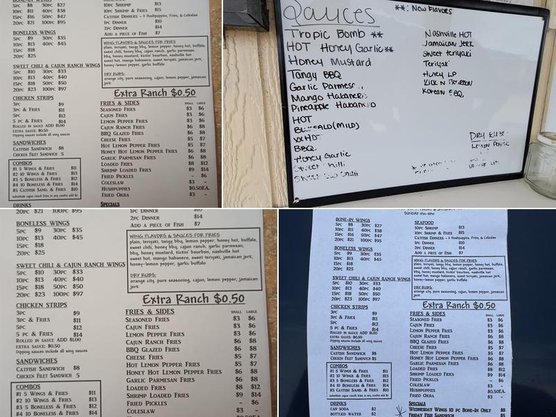 Jacks Wing Shack Menu