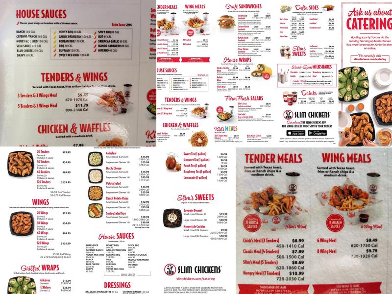 Slim Chickens Menu