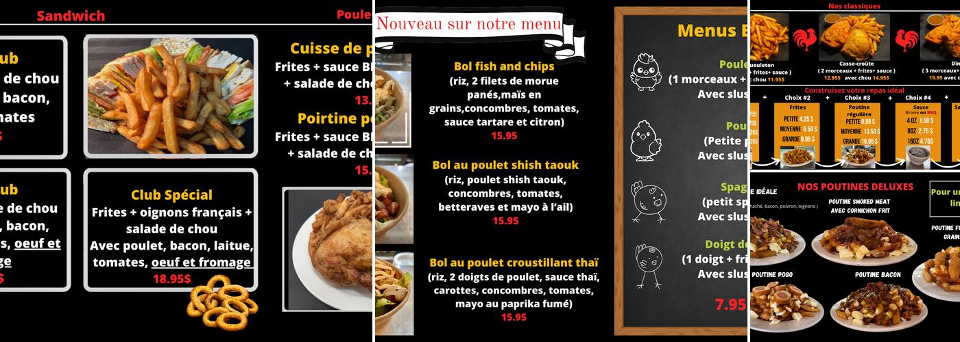 Poulet Frit Idéal Menu