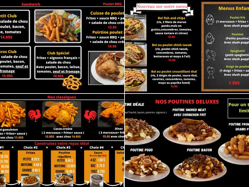 Poulet Frit Idéal Menu