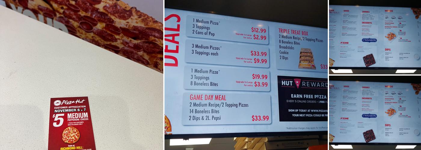 Pizza Hut Menu