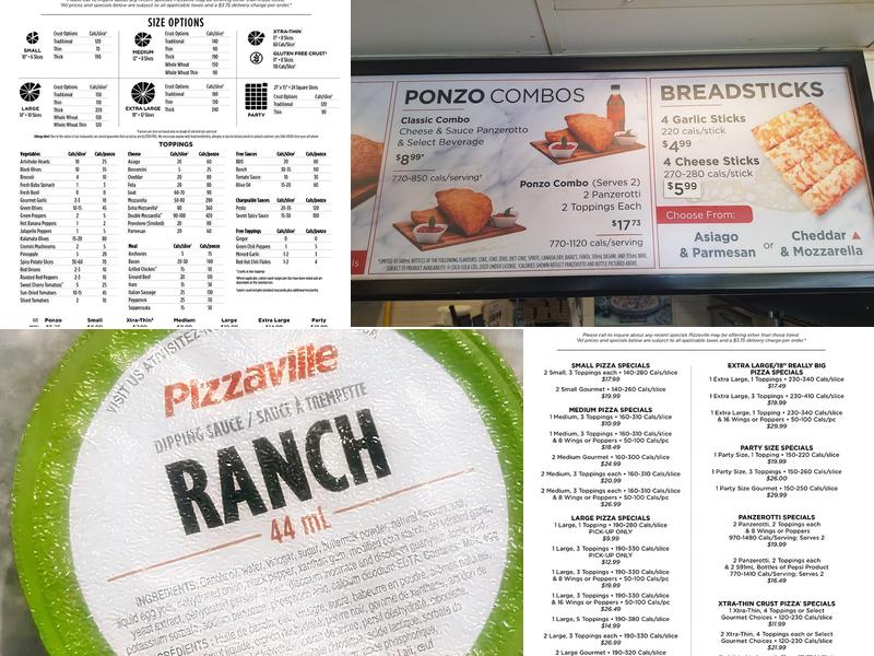 Pizzaville Menu
