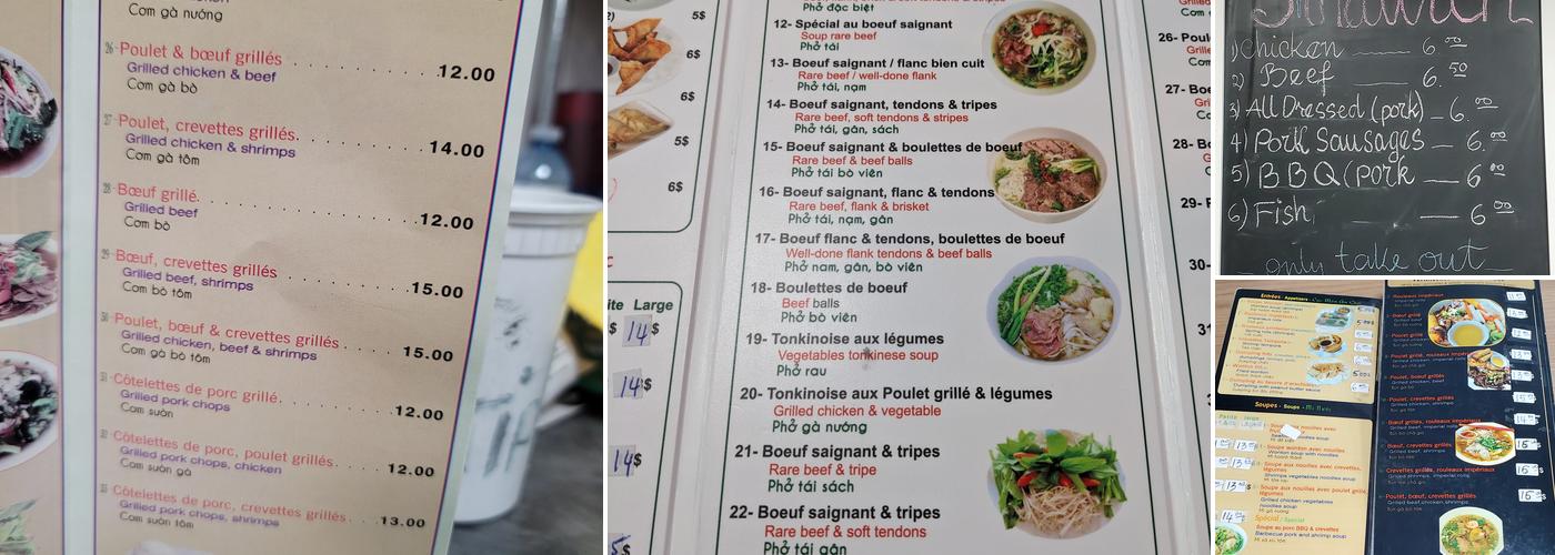 Pho Zui Zui Menu