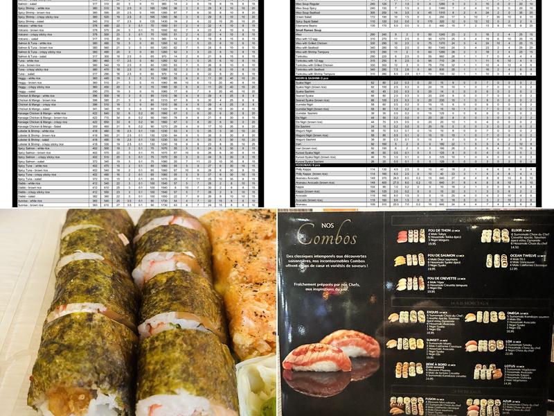 Sushi Shop Menu