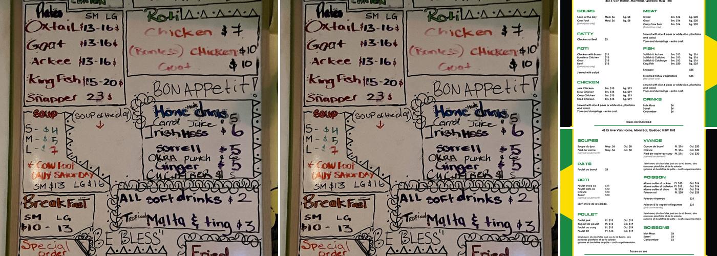 Frontline Restaurant Menu