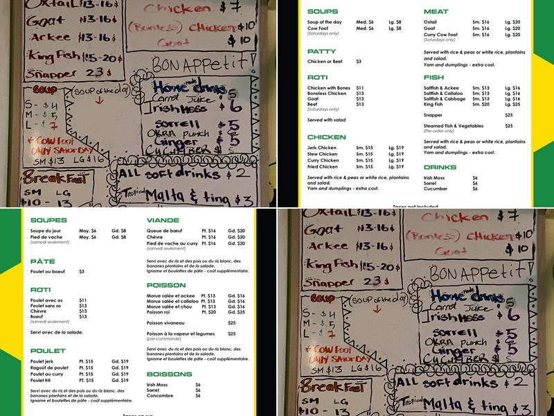 Frontline Restaurant Menu