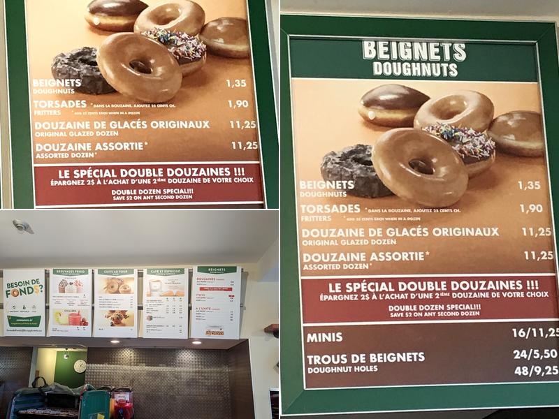 Krispy Kreme Café Menu