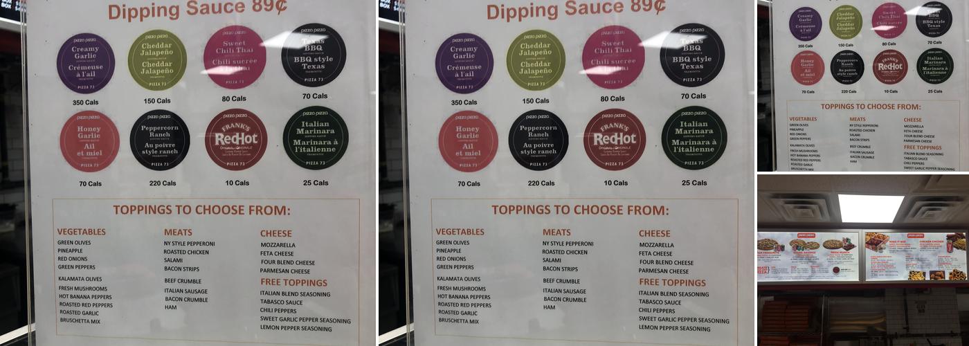 Pizza Pizza Menu