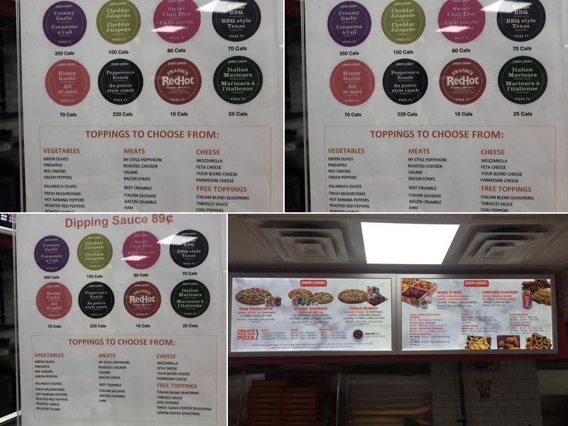 Pizza Pizza Menu