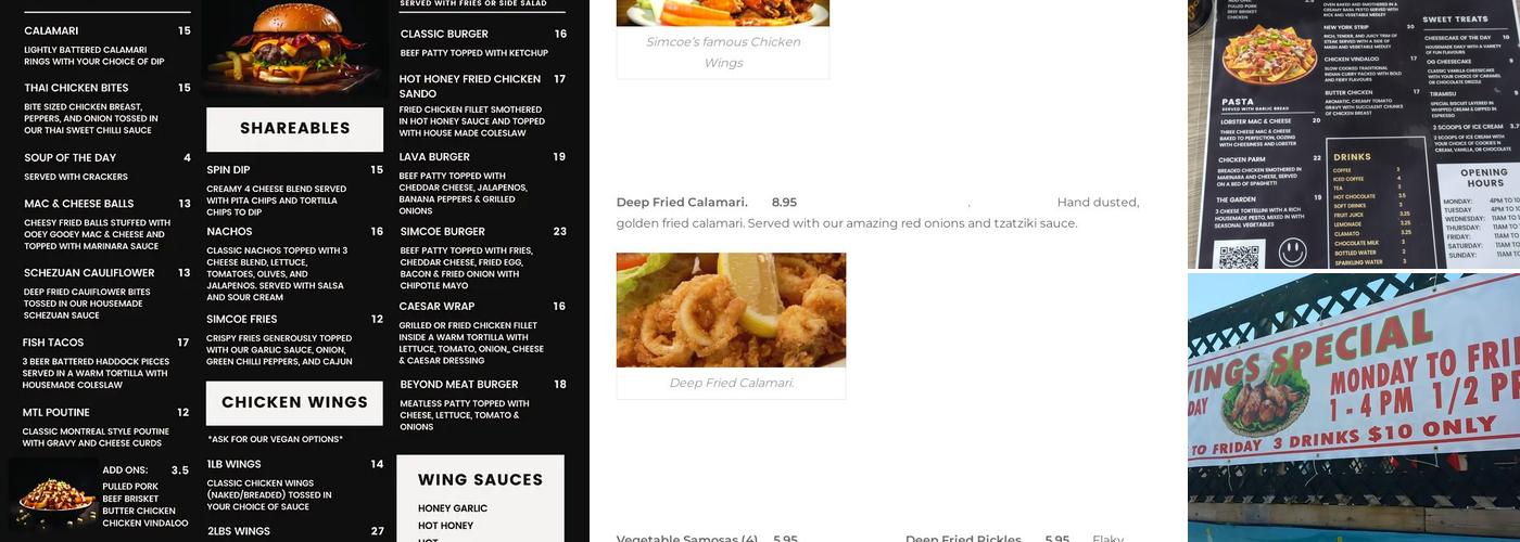 Simcoe Restobar & Lounge Menu