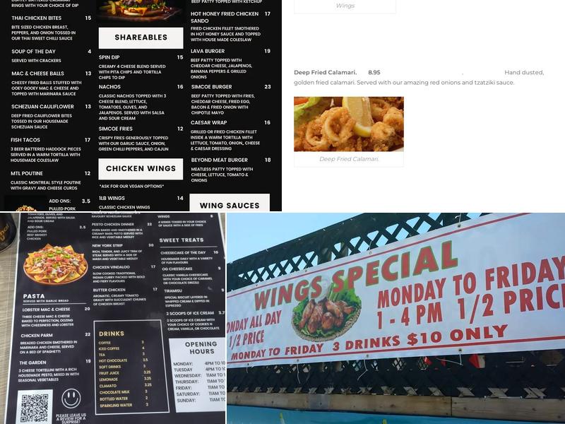 Simcoe Restobar & Lounge Menu
