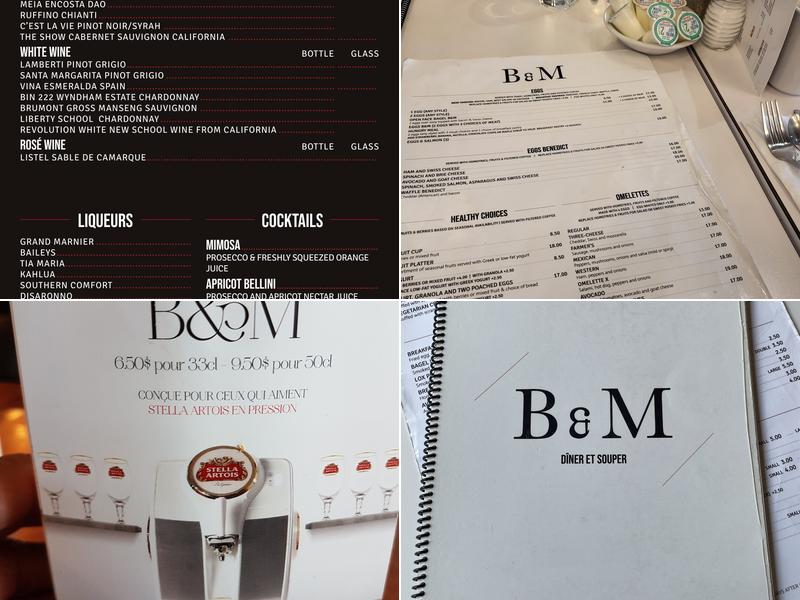B & M Restaurant Menu