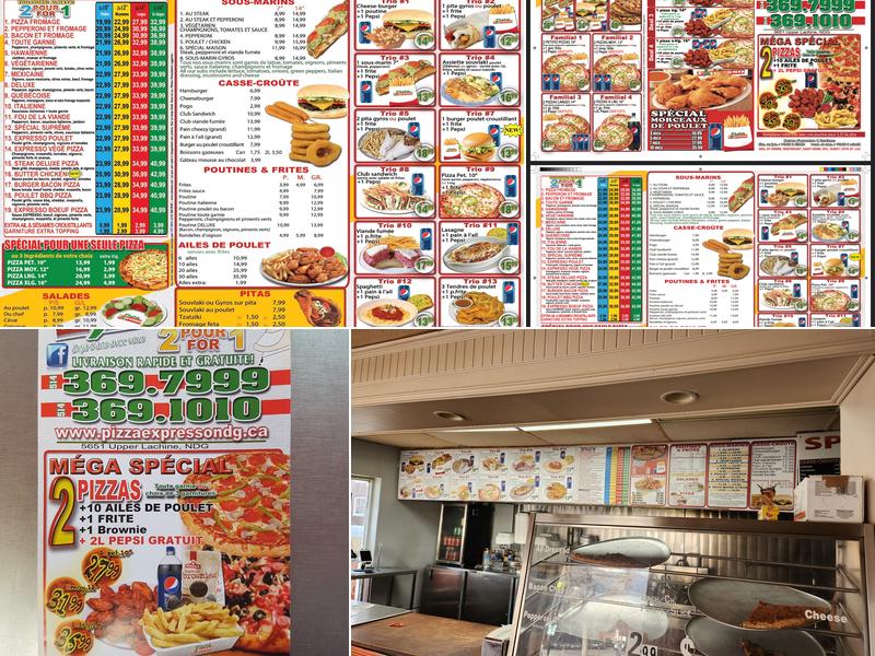 Pizza Expresso NDG Menu