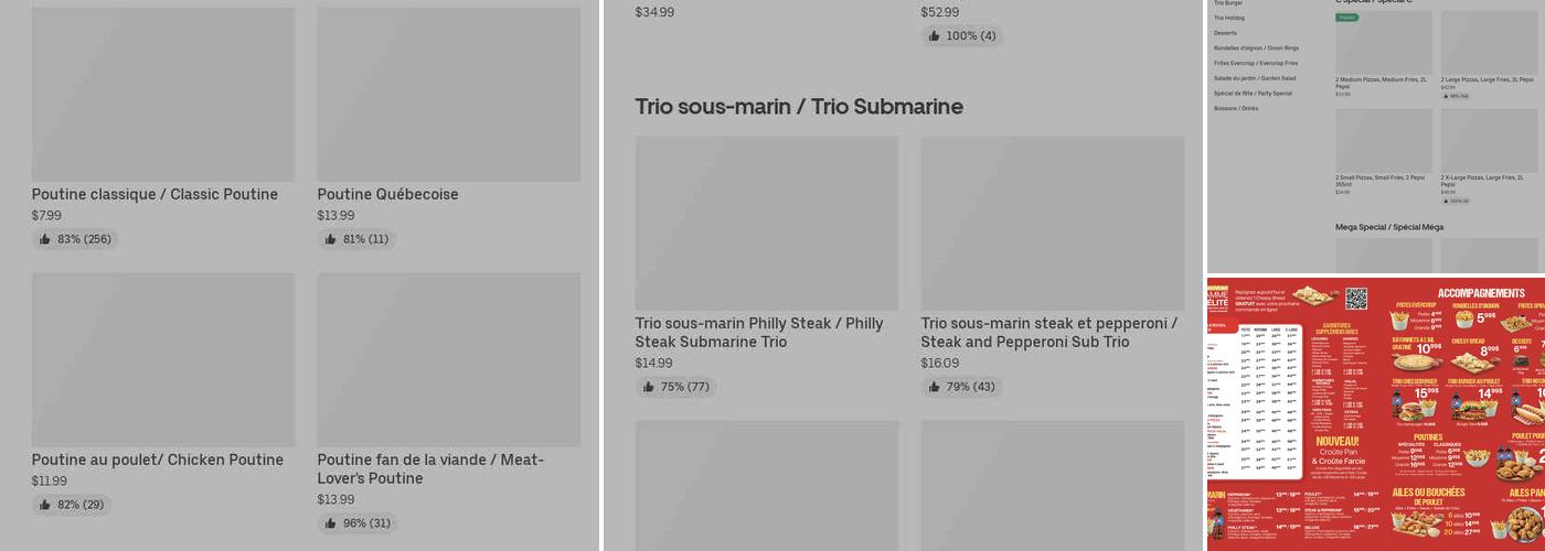 Double Pizza Menu