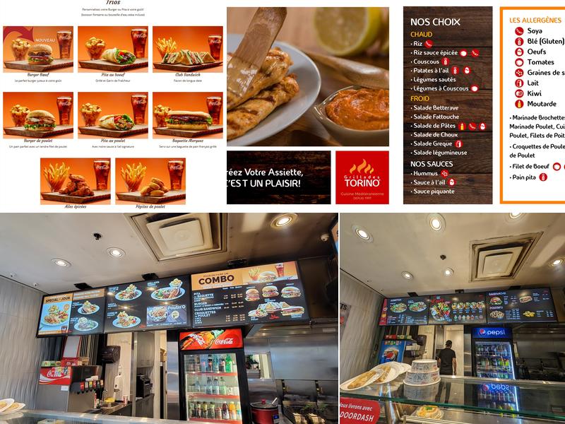 Grillades Torino Mail Champlain Menu