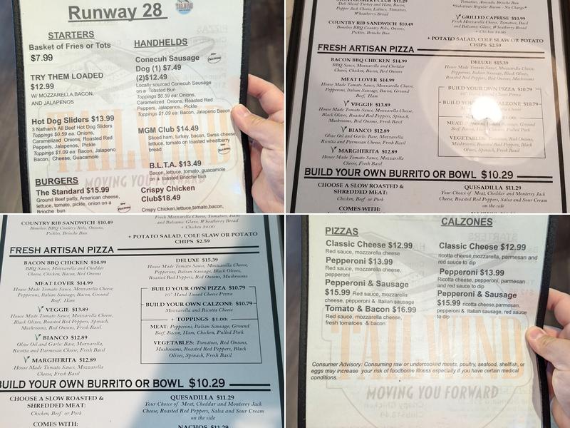 RUNWAY 28 Menu