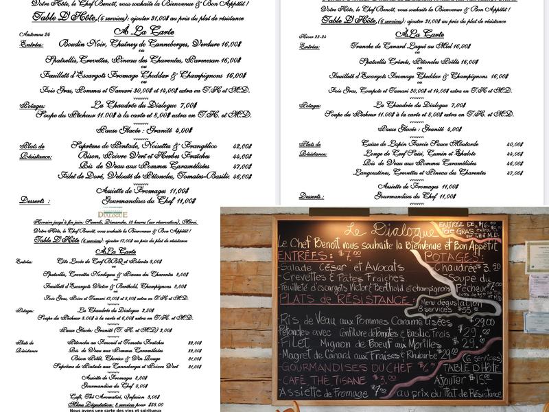 Le Dialogue Menu