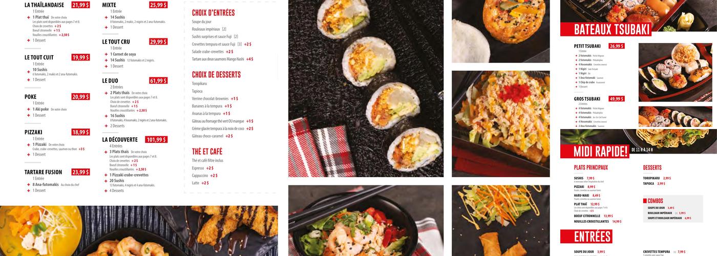 Aki Sushi bar inside the metro Menu