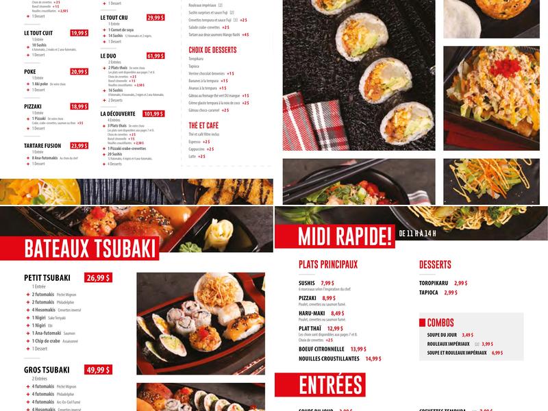 Aki Sushi bar inside the metro Menu