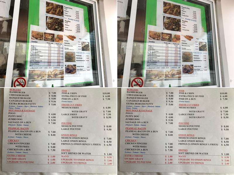 Jack’s Chip Truck Menu