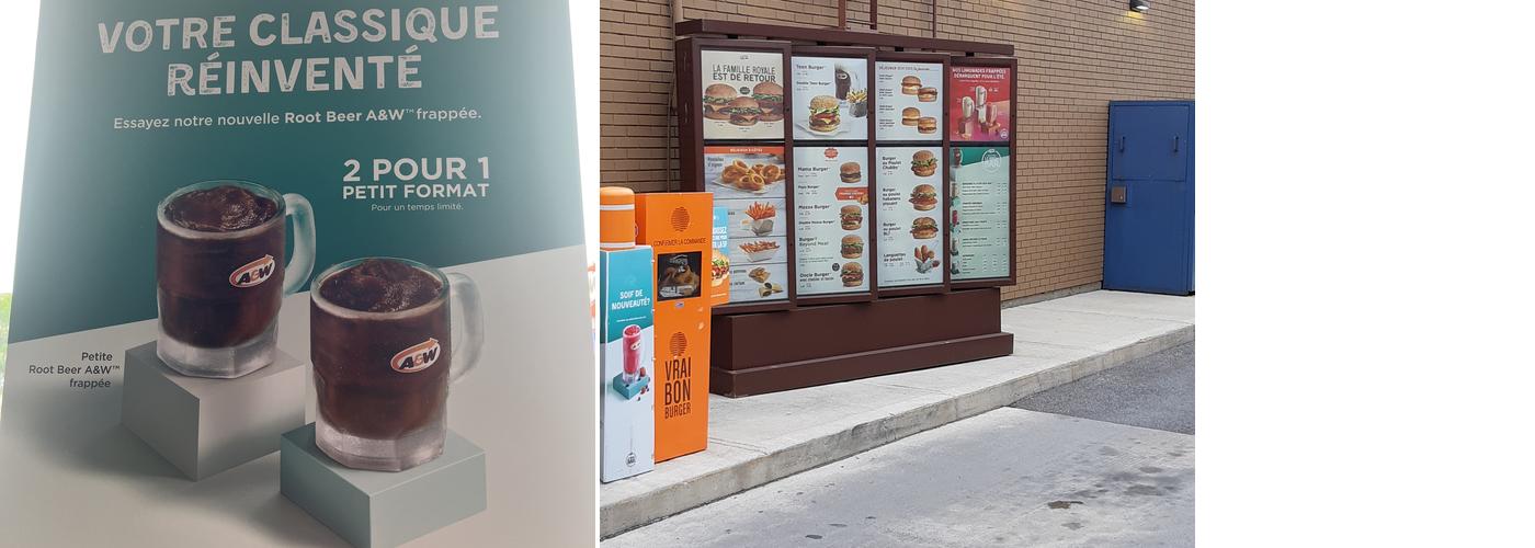 A&W Canada Menu